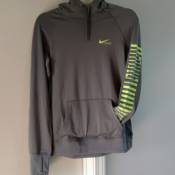 nike dri fit grey hoodie